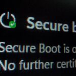 Secure Boot status information displayed
